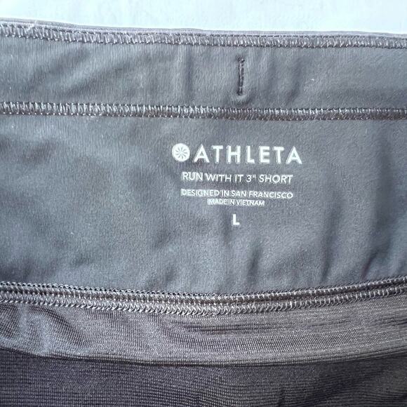 Athleta Women's Run With It 3.5" Athletic Short in Static Black - Picture 6 of 7